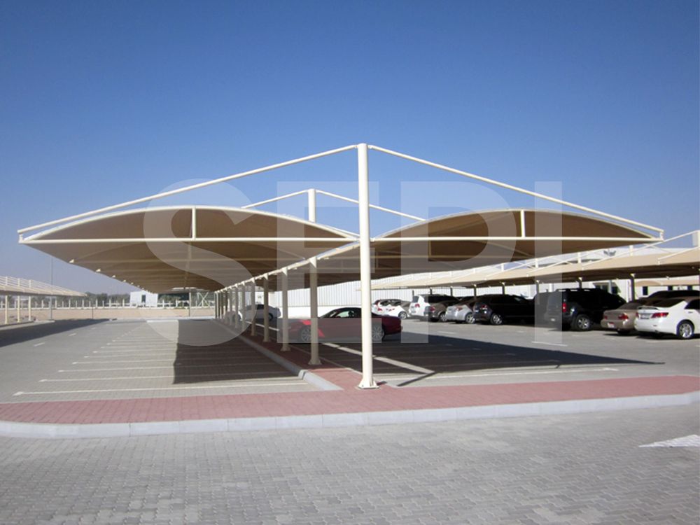 雙排膜結構停車棚